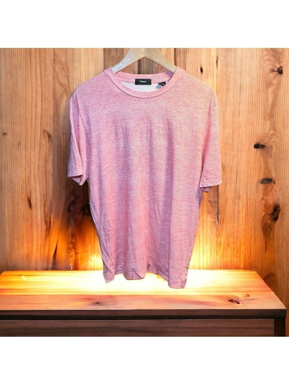 Theory Pink Crew Neck T-Shirt SZ M
